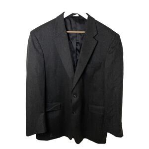 Jos A Bank Charcoal Gray 100% Cashmere 2 Button Sport Coat Jacket Blazer 46R